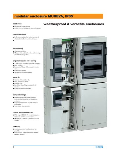 Sarel MUREVA IP65 Modular Enclosure Handbook - cover page