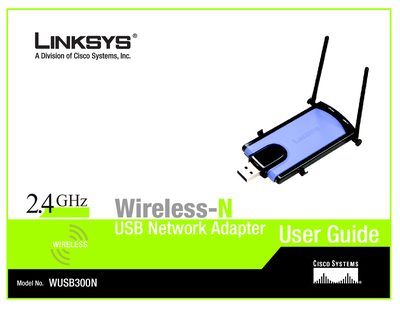 Linksys WUSB300N USB Network Adapter User Manual - cover page