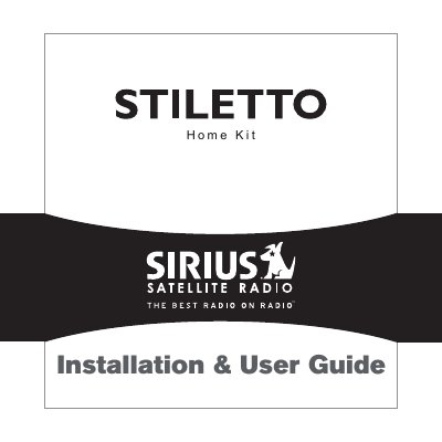 SIRIUS Stiletto Home Kit Installation and User Guide - cover page