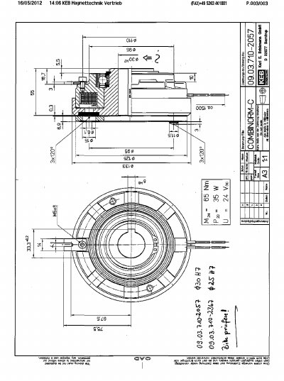 KEB 09.03.710-2057 technology data - cover page