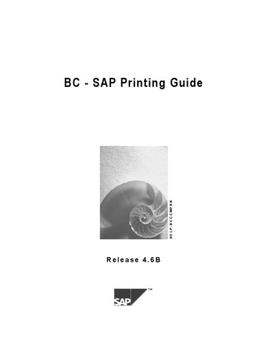 SAP BC Printing Installation Guide - cover page