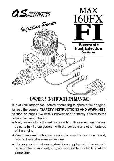 O.S. 160FX-FI Fuel Injection Engine User Manual