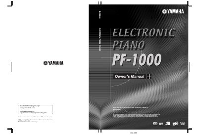 Yamaha PF-1000 Voice List Data Sheet - cover page