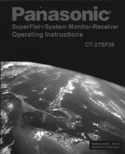 Panasonic CT-27SF26 Superflat Television User Manual - cover page