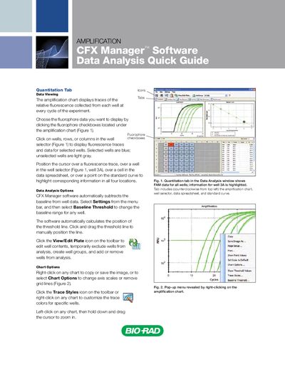 Bio‑Rad CFX Manager Software Data Analysis Quick Guide - cover page