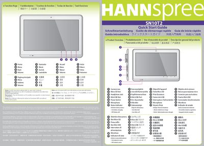 Hannspree SN10T2 Quick Start Guide