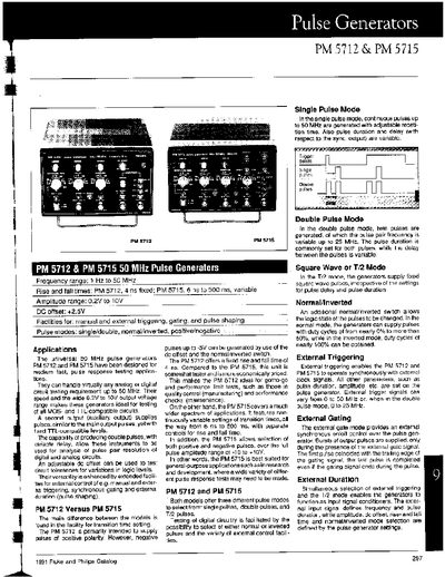 Fluke PM5712 and PM5715 Pulse Generator User Manual - cover page