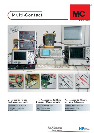 Multi-Contact Test Accessories Catalog - cover page