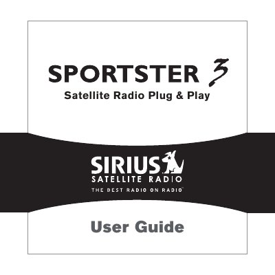 SIRIUS Sportster 3 Plug-n-Play Radio User Guide - cover page