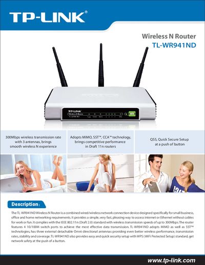 TP-Link TL-WR941ND Wireless N Router User Guide