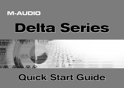 M-Audio Delta Series Quick Start Guide - cover page