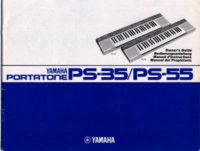 Yamaha PS-35/PS-55 PortaTone User Manual - cover page