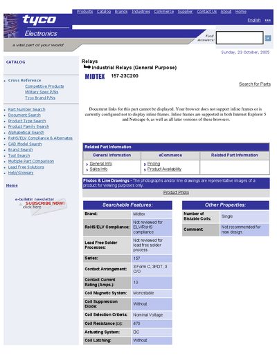 Tyco MIDTEX 157-23C200 Product Catalog - cover page