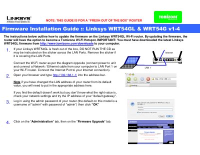 Linksys WRT54GL User Manual - cover page