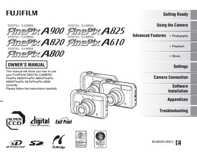 FUJIA920 Manual - cover page