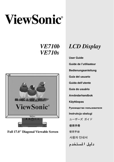 ViewSonic VE710b LCD Display Full 17.0