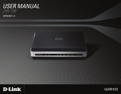 D-Link DIR-100 Router User Manual - cover page