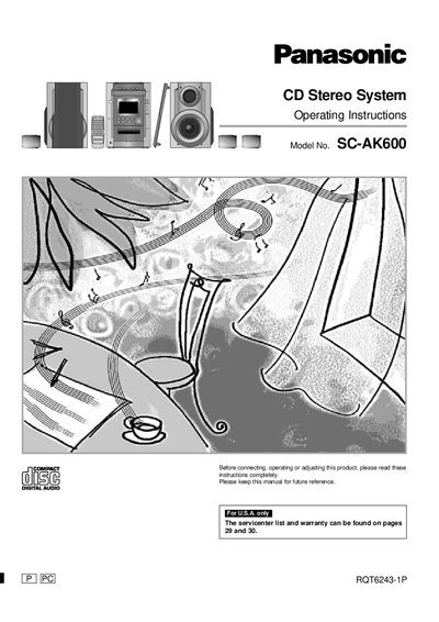 Panasonic SC-AK600 CD Stereo System Operating Instructions - cover page