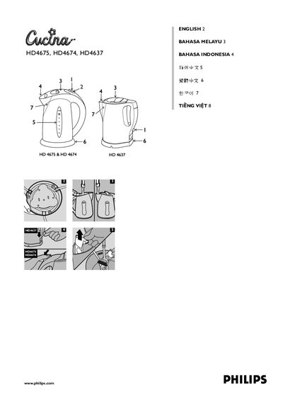 Philips HD4675/HD4674/HD4637 User Manual - cover page