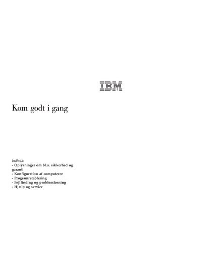 IBM Quick Start Guide – Getting Started - cover page