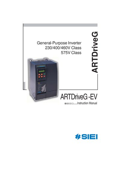 SIEI ARTDriveG-EV Instruction Manual