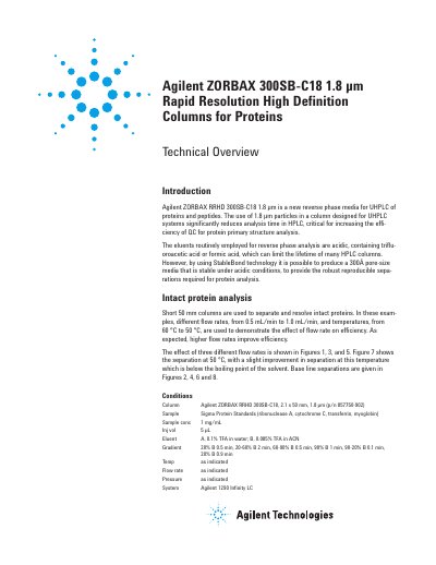 Agilent ZORBAX RRHD 300SB-C18 Technical Overview