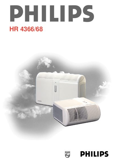 Philips HR 4366/HR 4368 Air Purifier User Manual - cover page