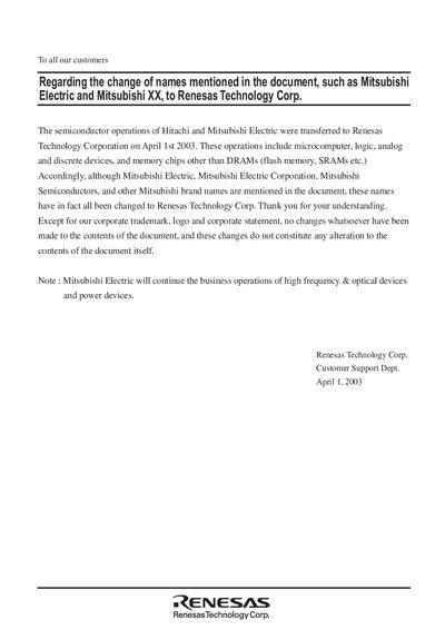 Mitsubishi 3885 Group Single-Chip 8-Bit CMOS Microcomputer Datasheet - cover page