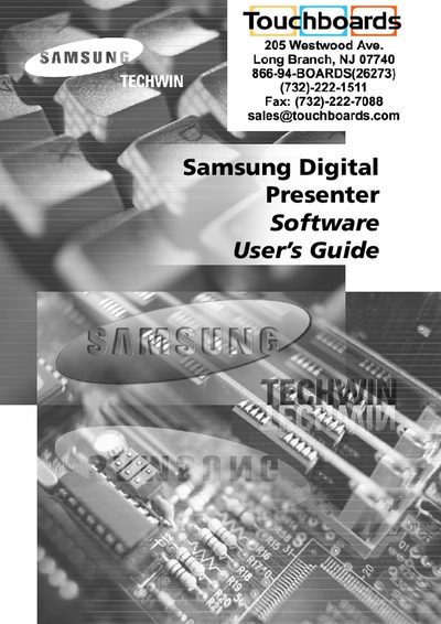 Samsung UF-80 Digital Presenter Software User Manual - cover page