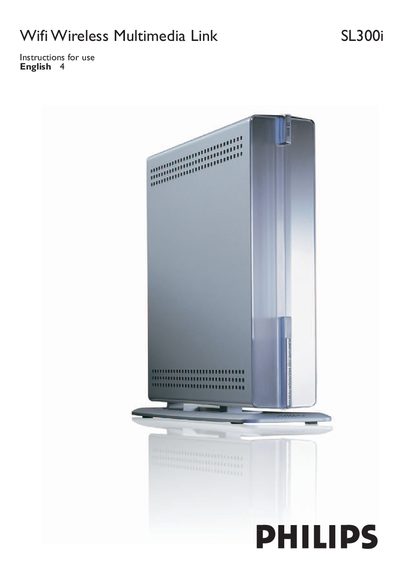 Philips SL300i WiFi Wireless Multimedia Link User Manual