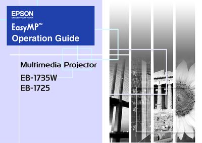 EPSON EB-1735W/1730W/1725/1720 EasyMP Operation Guide - cover page