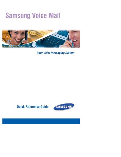 Samsung Voice Mail Quick-Reference Guide - cover page