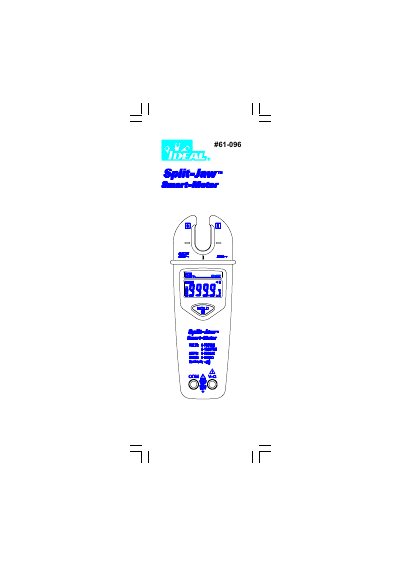 IDEAL 61-096 Split-Jaw Smart Meter User Manual - cover page