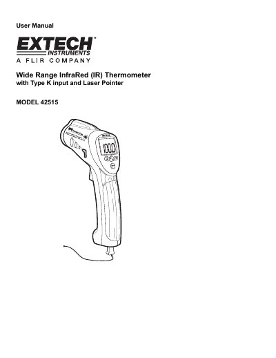 Extech Model 42515 Wide Range IR Thermometer User Manual - cover page