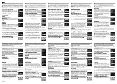 Nikon D300 Firmware Update Supplemental Guide - cover page