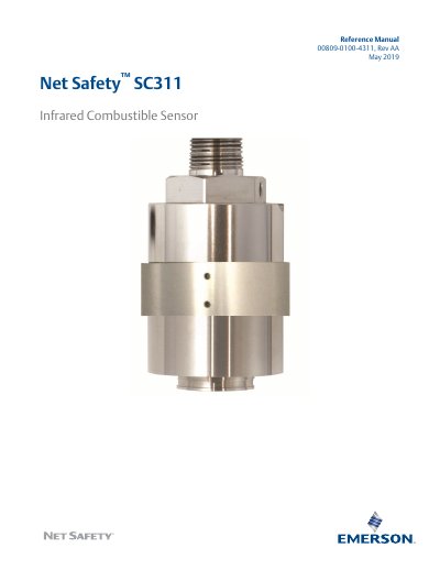 Net Safety SC311 Infrared Combustible Gas Sensor Operation Manual - cover page