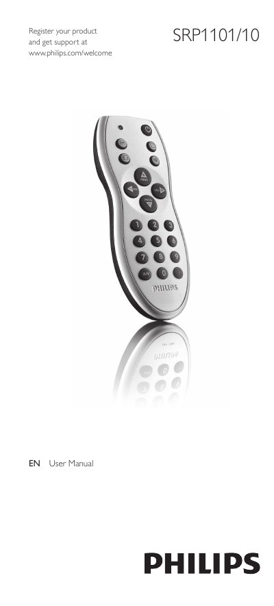 Philips SRP1101/10 Universal Remote Control User Manual - cover page