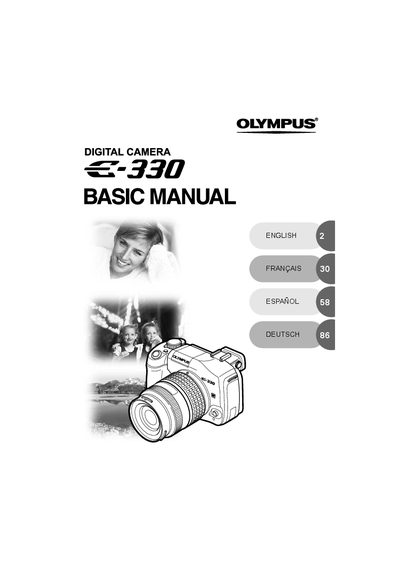Olympus E-330 Digital Camera Basic Manual - cover page