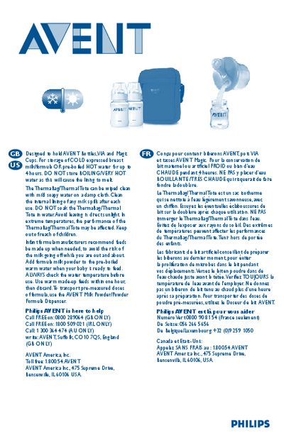 Philips AVENT Bottles Manual - cover page