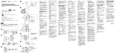 Sony WM-GX808 Walkman User Manual - cover page