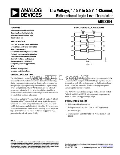 Analog Devices ADG3304 Handbook - cover page
