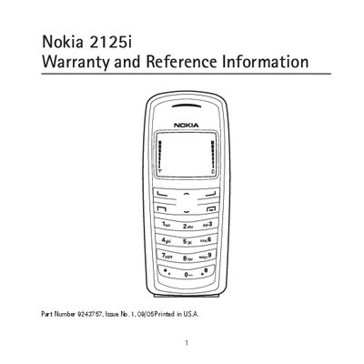 Nokia 2125i User Manual - cover page
