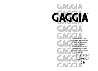Gaggia SUP025 Coffee Machine User Manual - cover page
