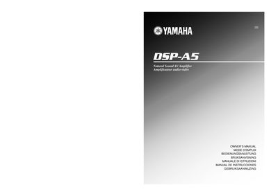 Yamaha DSP-A5 Owner's Manual