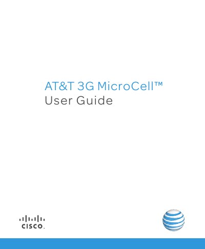 AT&T 3G MicroCell User Guide - cover page