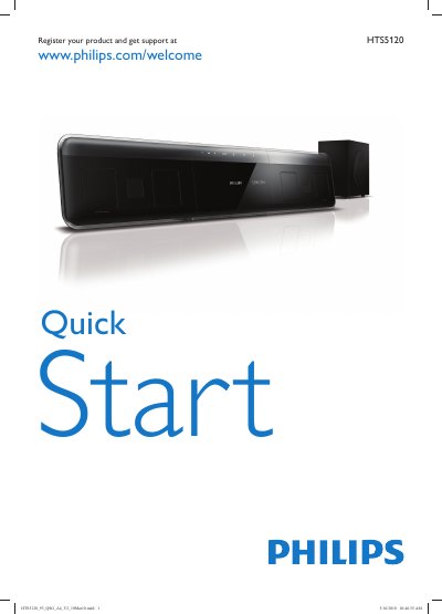 Philips HTS5120 Quick Start Guide