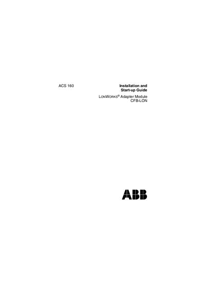 ABB CFB-LON Installation and Start-up Guide - cover page