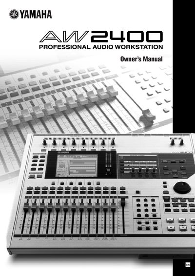 Yamaha AW2400 Professional Audio Workstation Owner's Manual - cover page