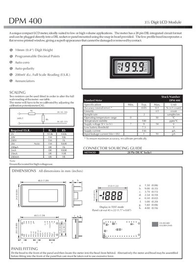 Lascar DPM 400 User Manual - cover page