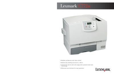 Lexmark C772n User Guide - cover page